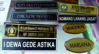 cetak name tag la bali printing denpasar